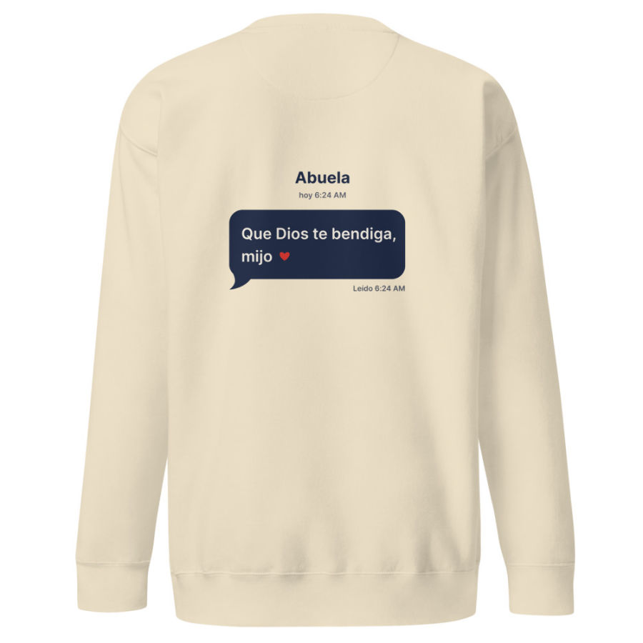 Abuela’s Text Crewneck (mijo), back