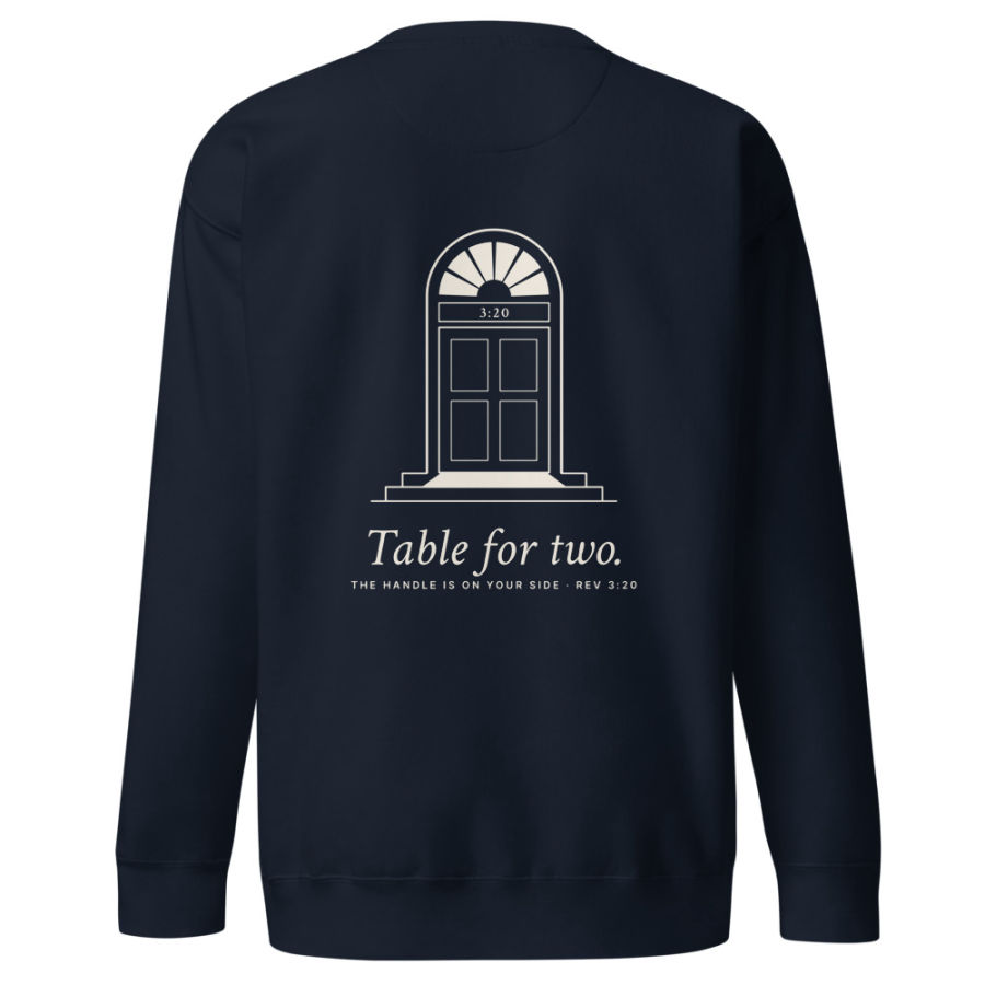 Table for Two Crewneck, back